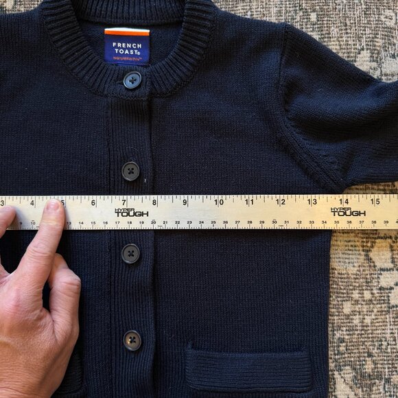 French Toast Navy Girl's Cardigan • size small 6/6x • Navy - Picture 3 of 8